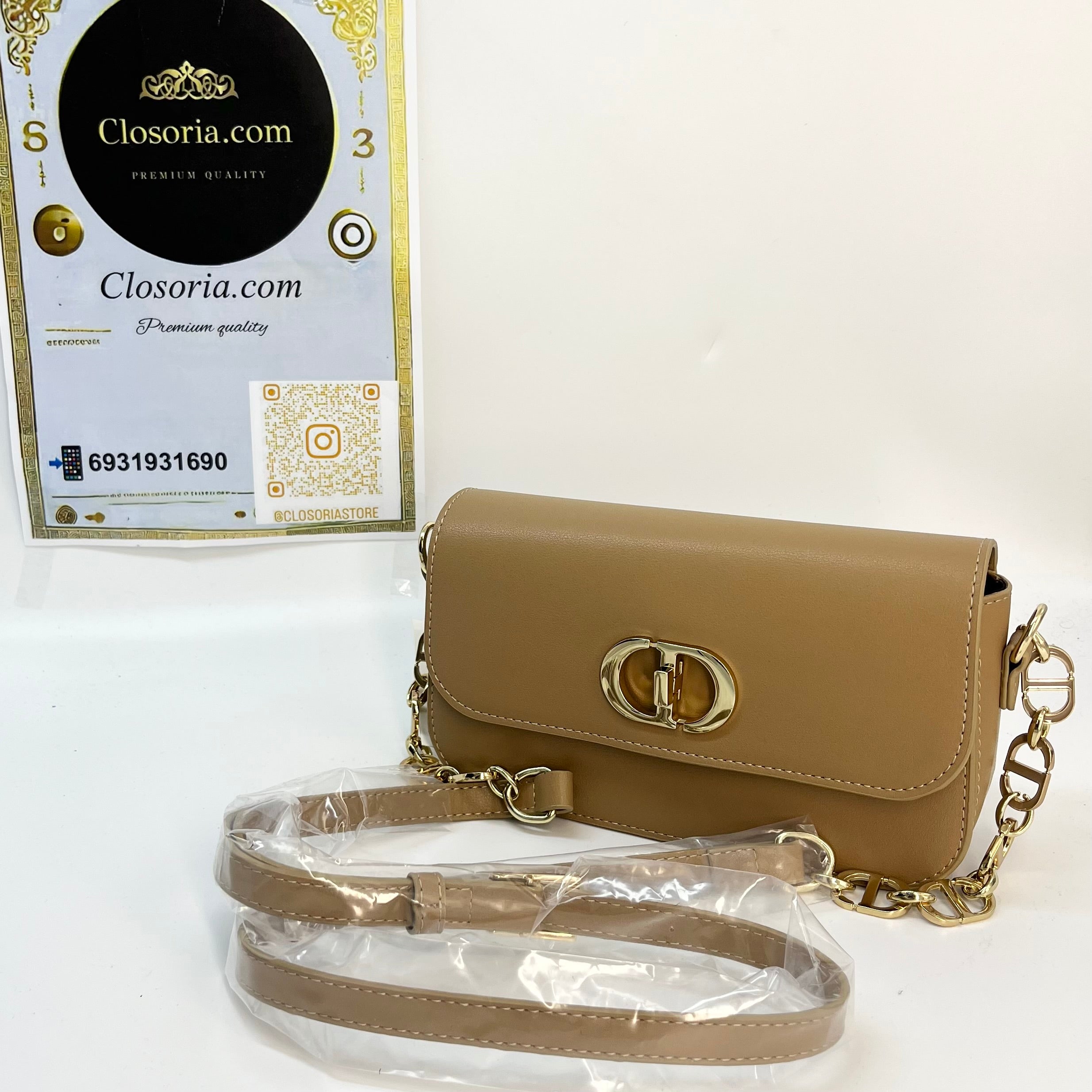 DIOR MEDIUM BAG BROWN(22cm x 15cm)