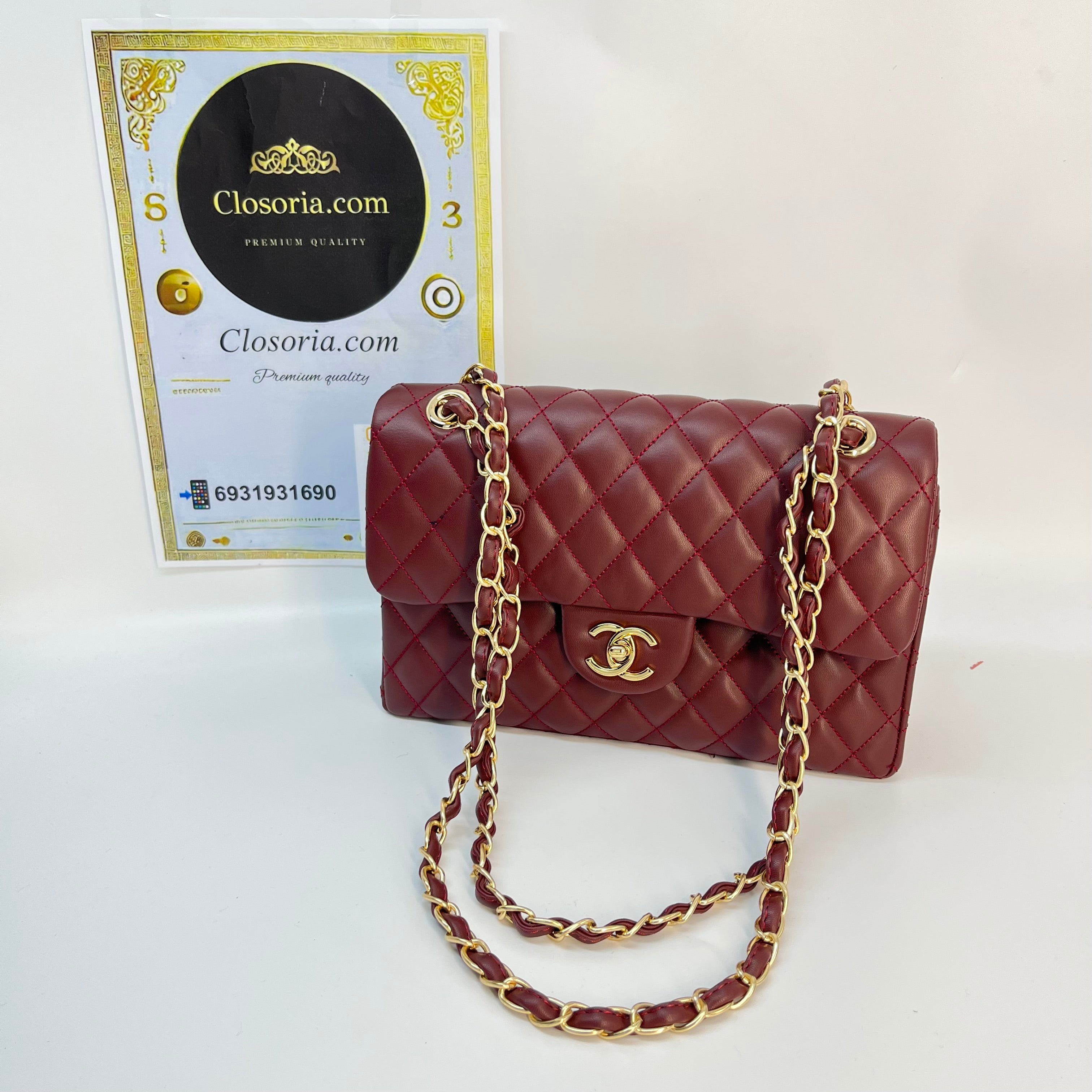 Chanel classic  flap burgundy(Large size 30x18)