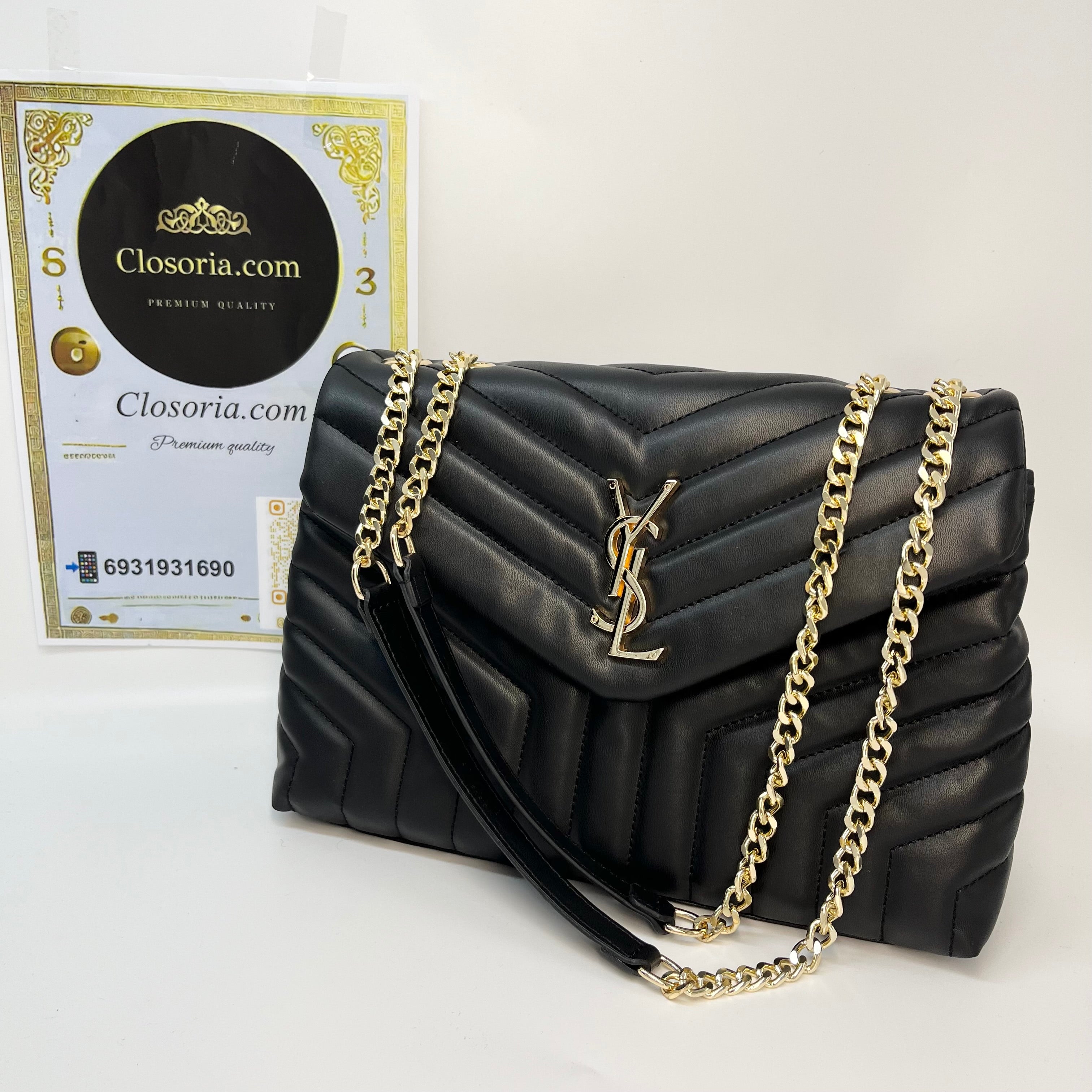 YSL 𝙇𝙊𝙐𝙇𝙊𝙐 𝙋𝙐𝙁𝙁𝙀𝙍 𝙎𝙃𝙊𝙐𝙇𝘿𝙀𝙍 𝘽𝘼𝙂(Big size 24x17)