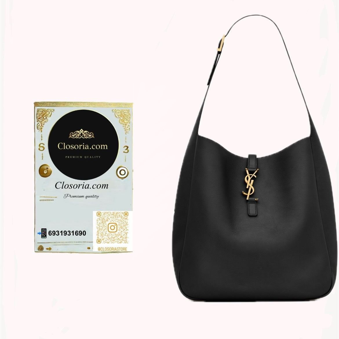 YSL 5A7 BLACK LARGE(34cm x 28cm)