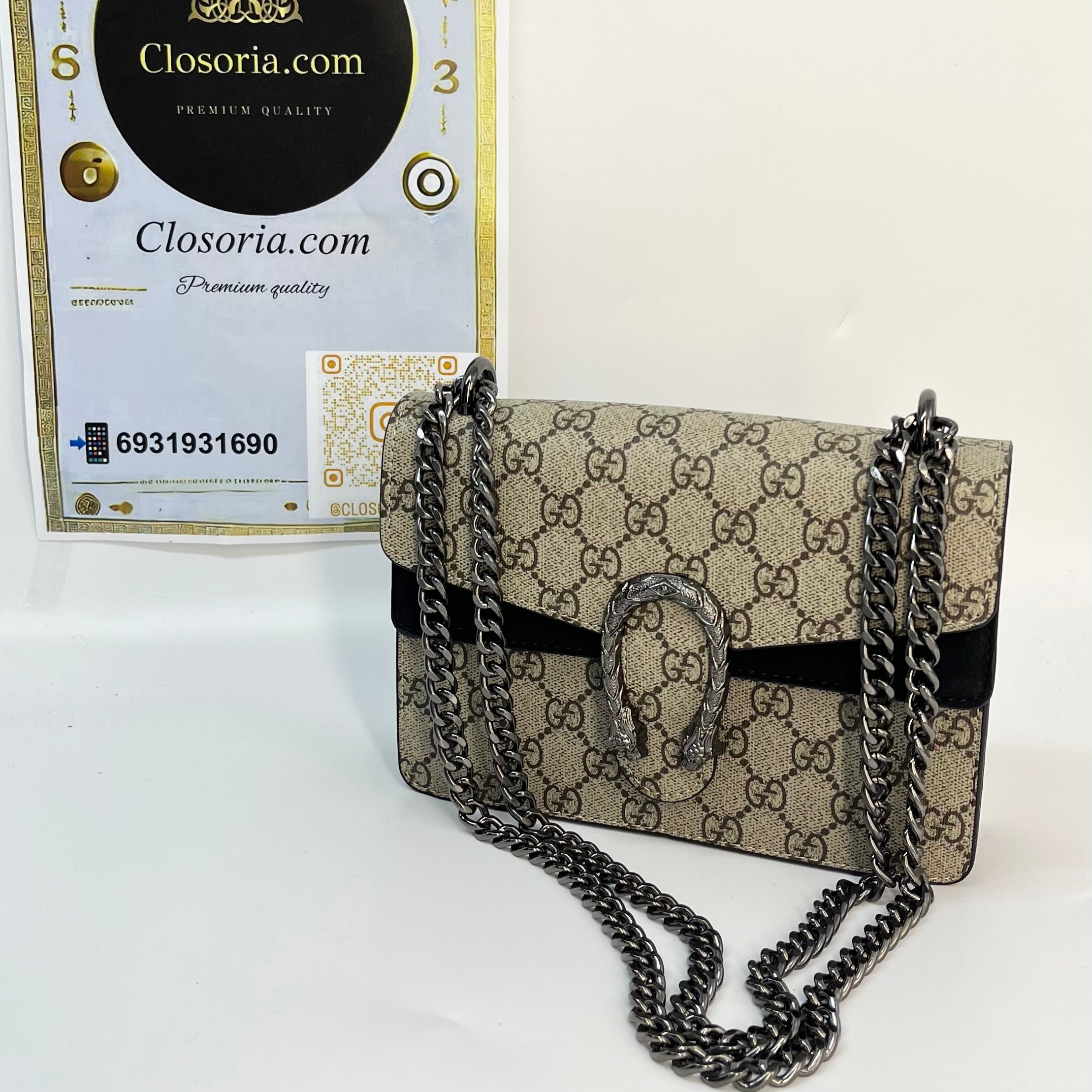GUCCI DIONYSUS BLACK SMALL(18cm x 10cm)