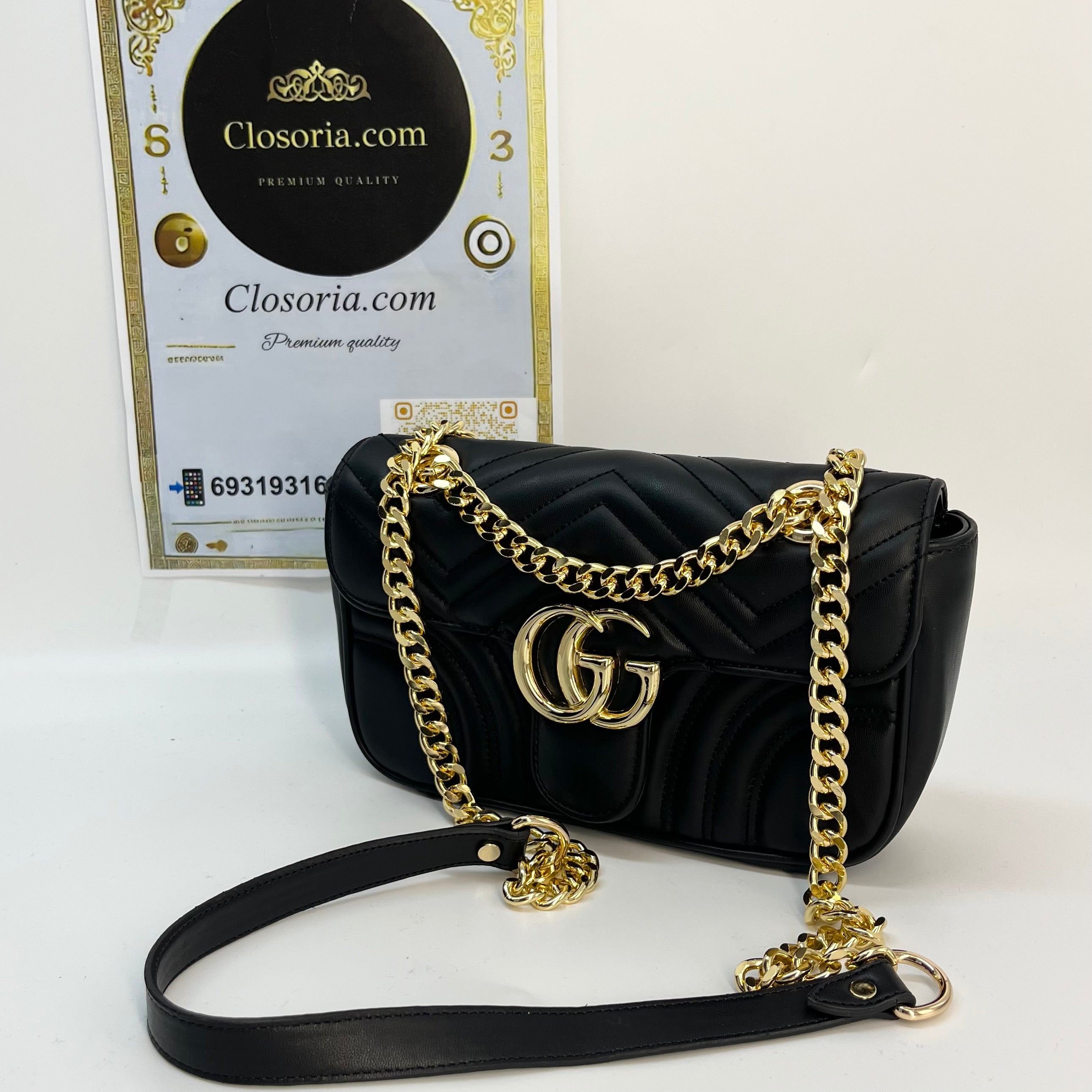 GUCCI MARMONT BLACK (18cm x 13cm)