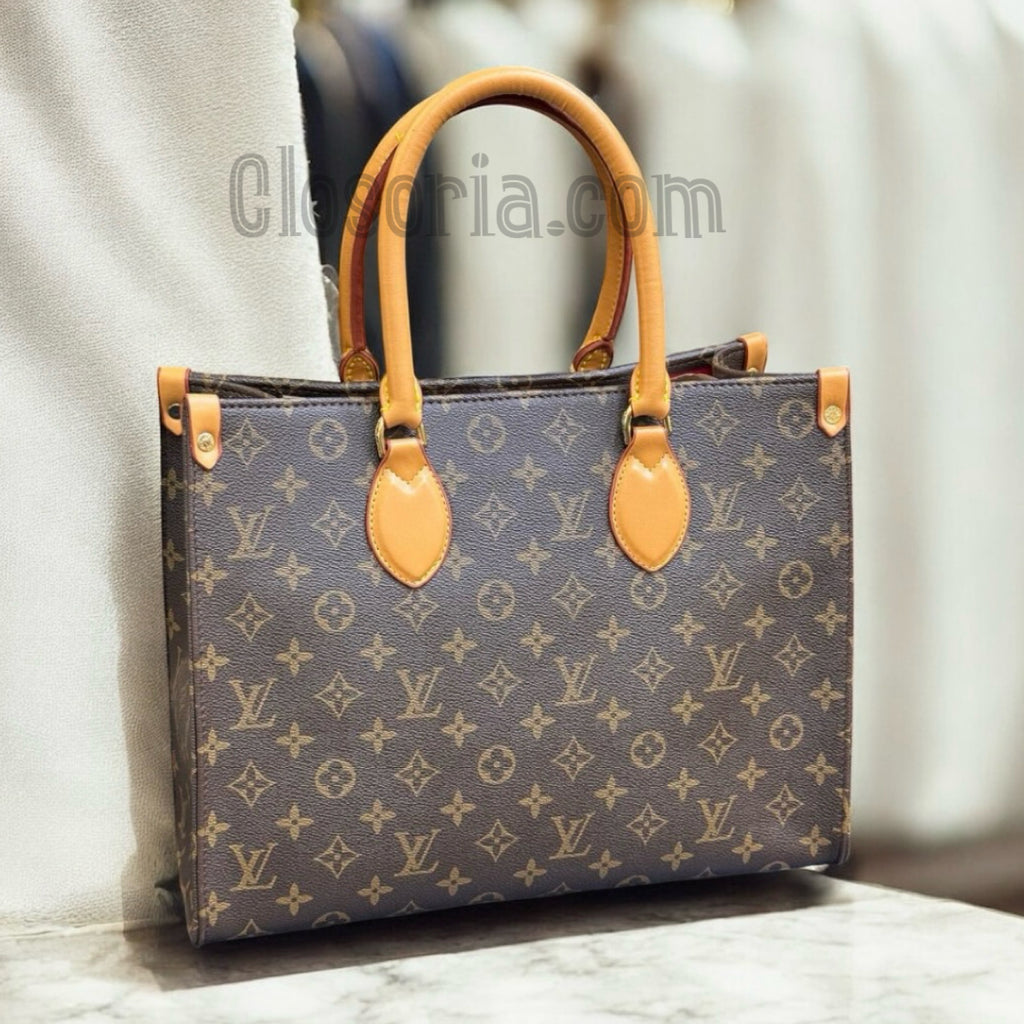 LV ONTHEGO BROWN MONOGRAM medium (size 34*27)