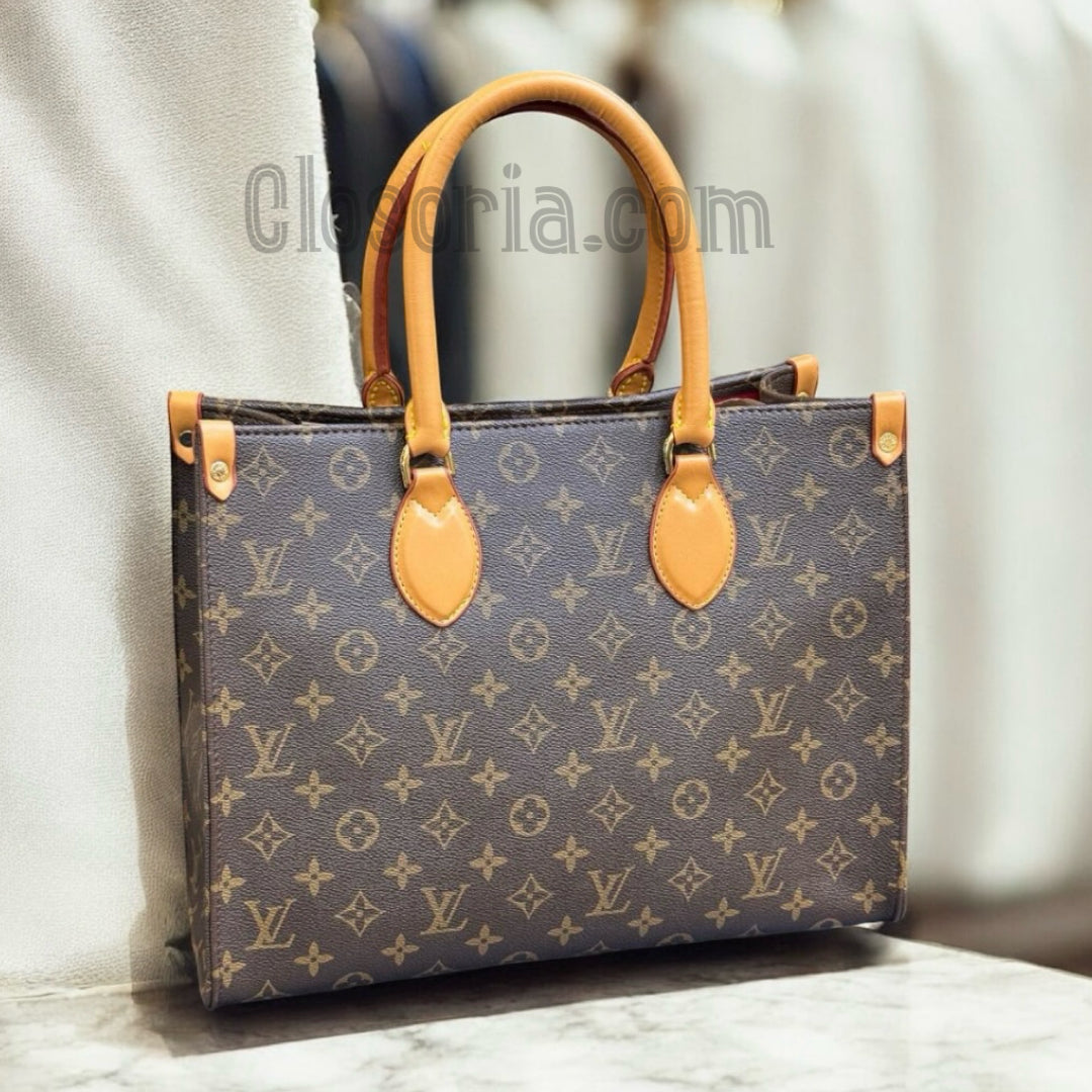 LV ONTHEGO BROWN MONOGRAM (Large size)34*27