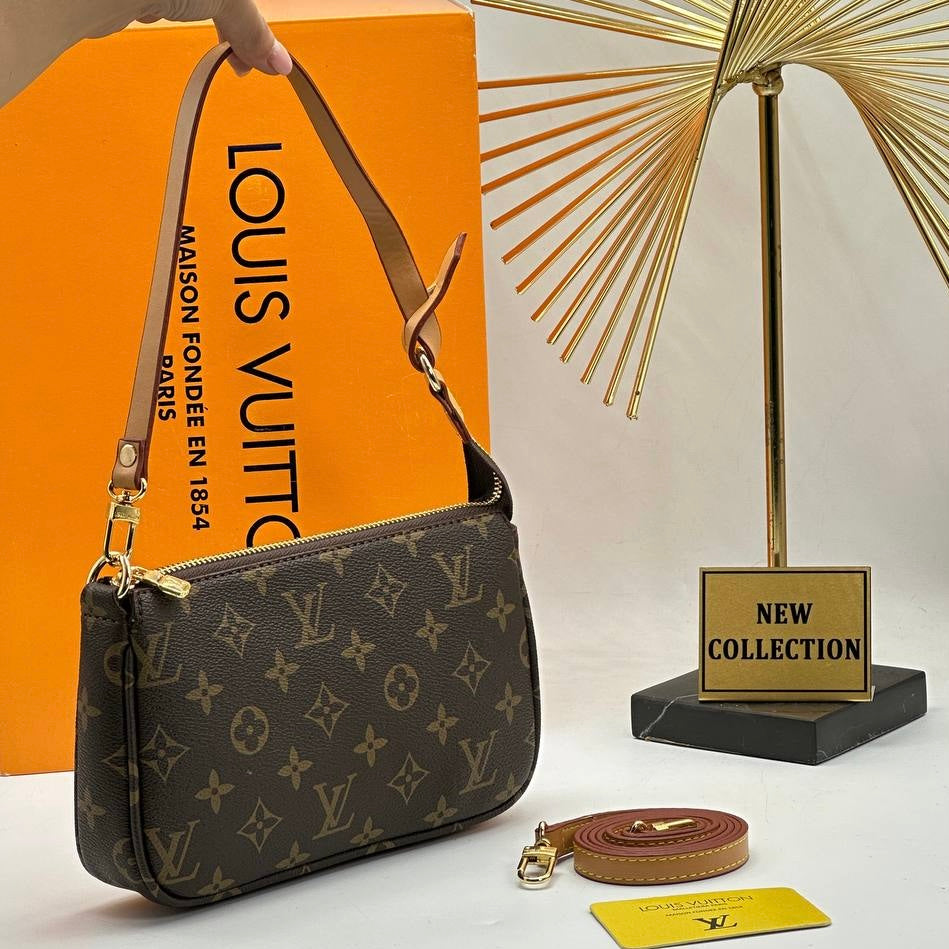 Louıs Vuıtton Pochette monogram brown