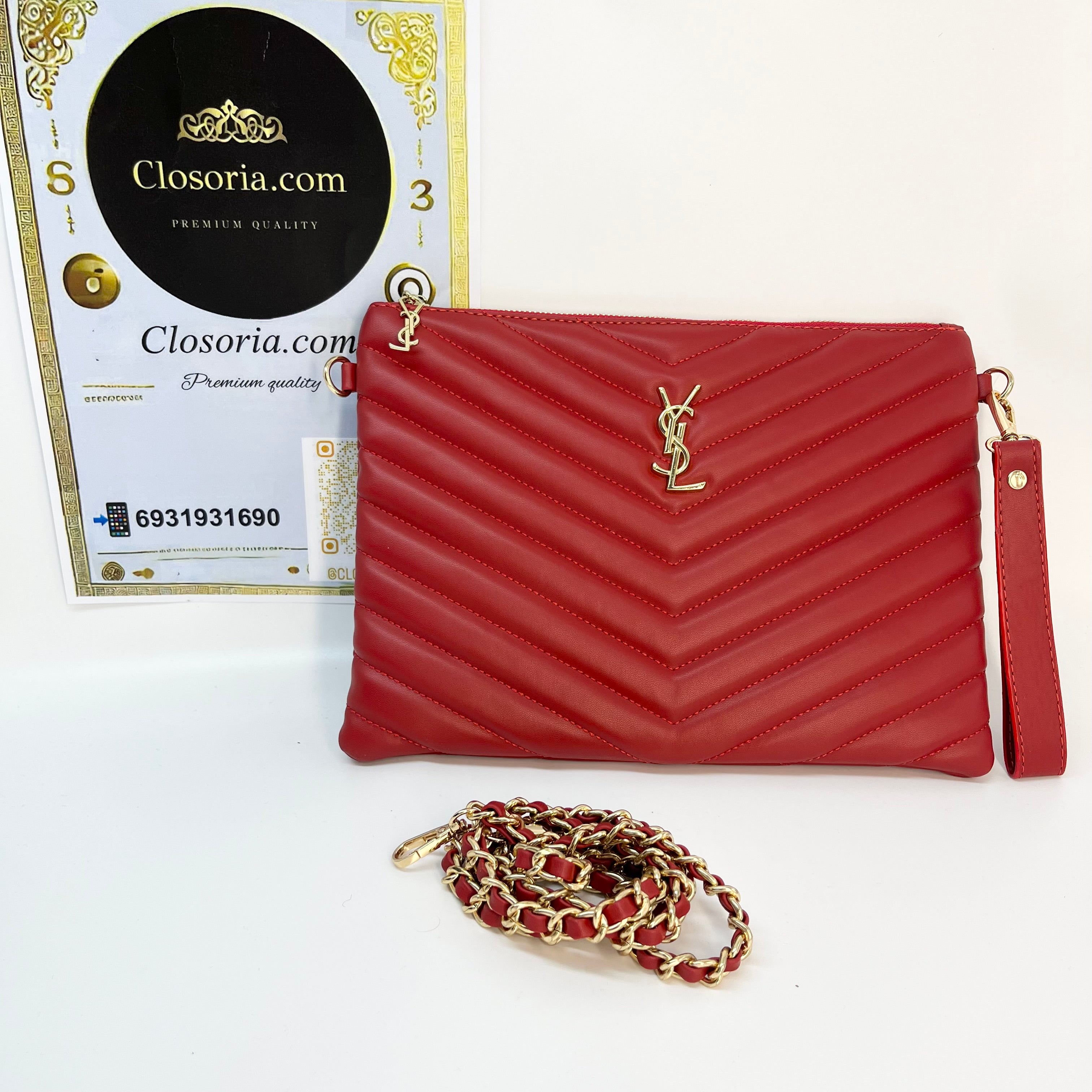 YSL ΦΑΚΕΛΟΣ RED 28x23