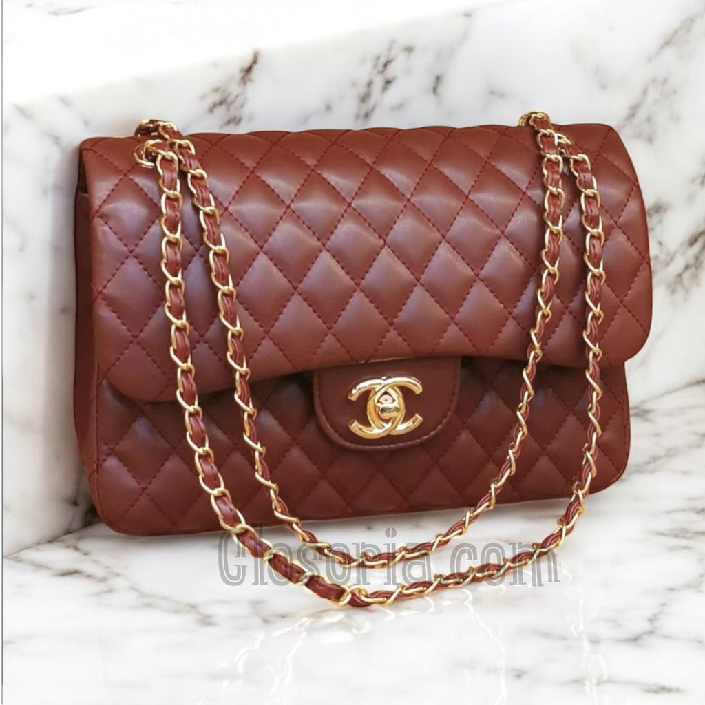Chanel classic  flap burgundy(Large size 30x18)