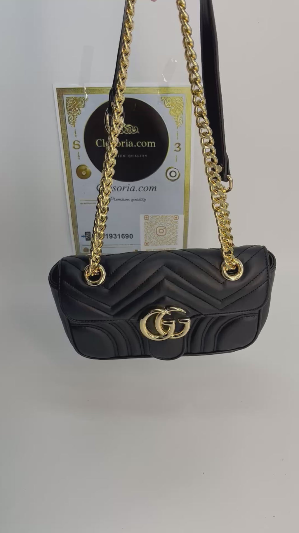 GUCCI MARMONT BLACK (18cm x 13cm)