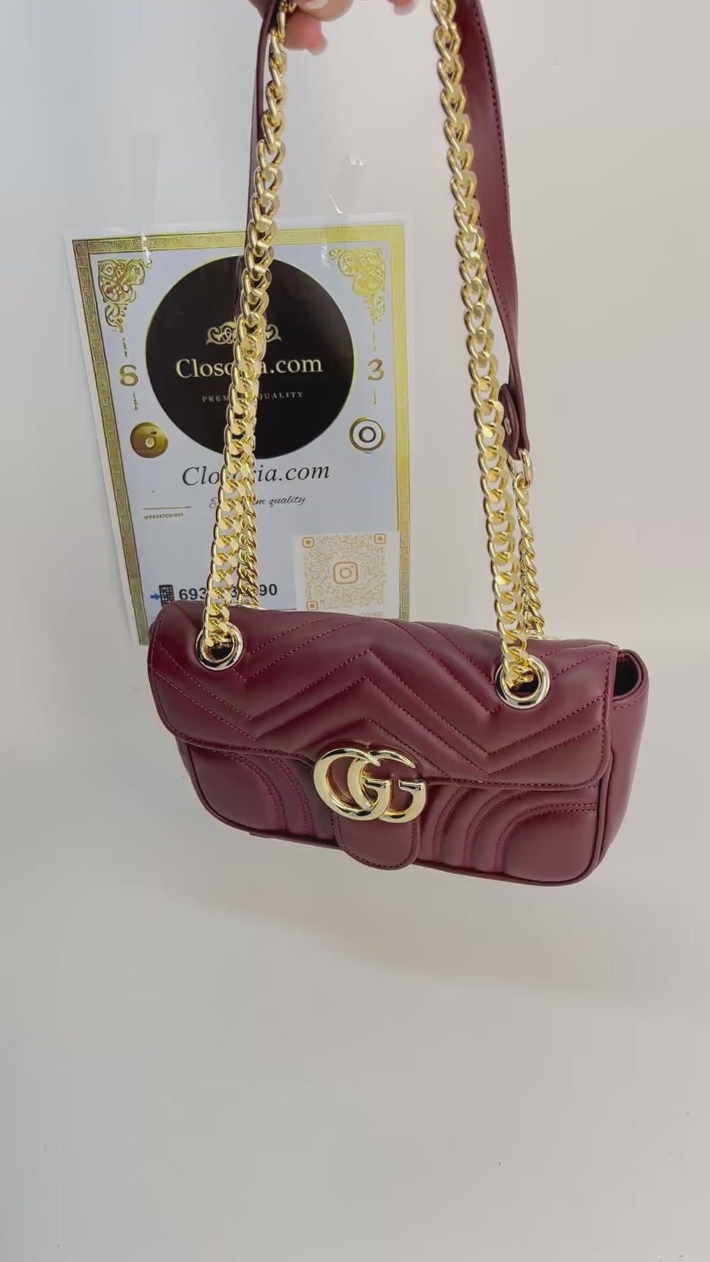 GUCCI MARMONT BORDAEUX(18cm x 13cm)
